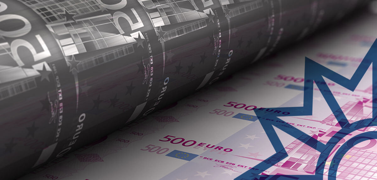 Falschgeld Drucken von 500-Euro Geldschein