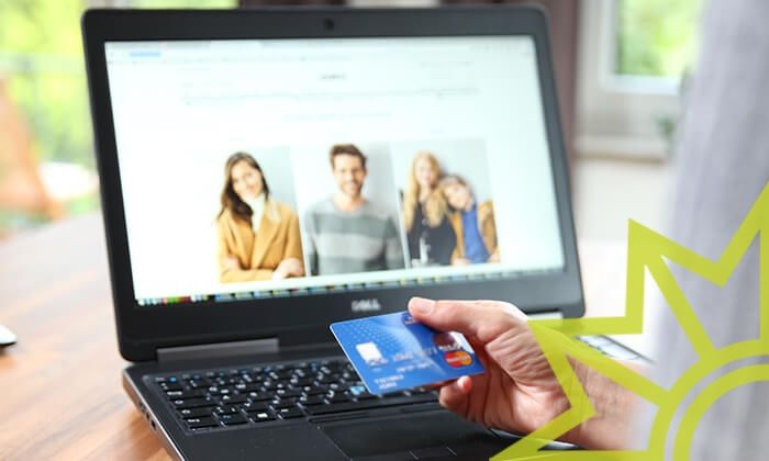 Kreditkarte Online-Shop Laptop