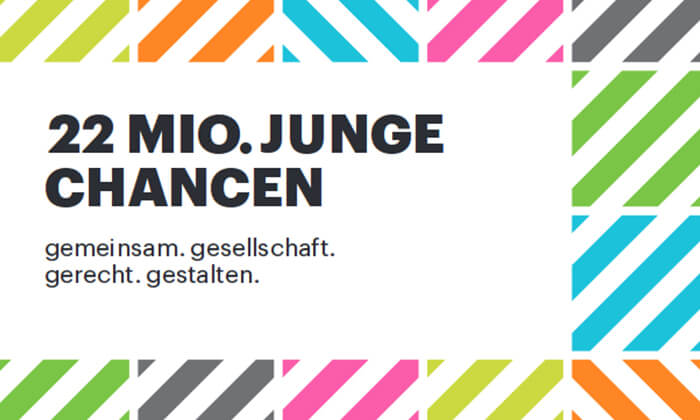 Logo: Deutscher Jugendhilfe Tag 2017. 22 Mio. junge Chancen.