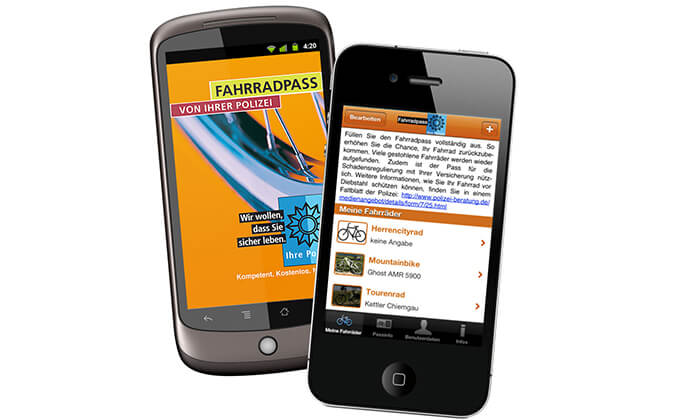 Fahrradpass App für Android und iOS.