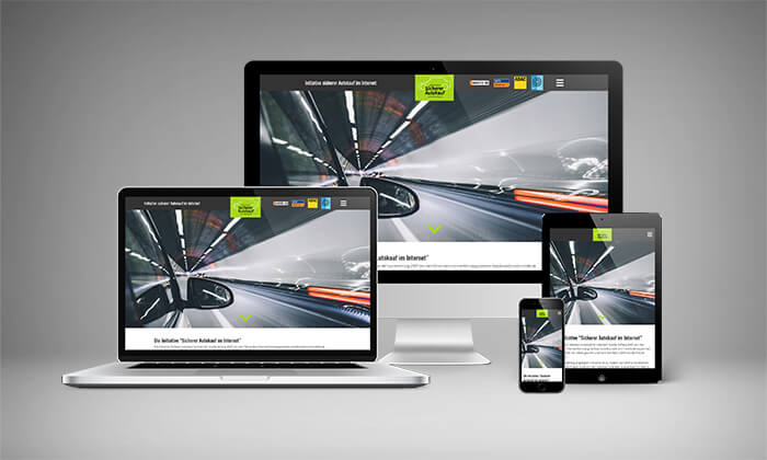 Produktbild der Homepage der Initiative Sicherer Autokauf
