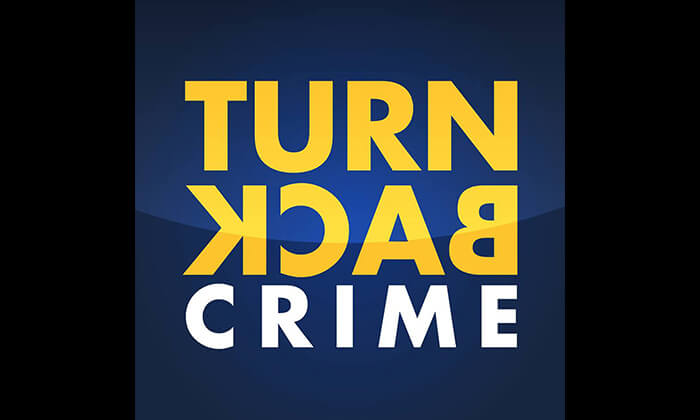 Logo: Turn Back Crime. Aktion von Europl.