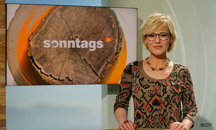 Die Moderatorin des ZDF-Magazins "sonntags"
