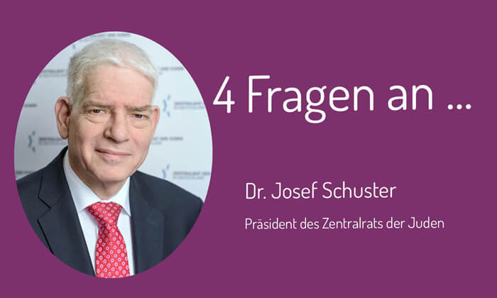 Vier Fragen an Dr. Josef Schuster: Das Bild zeigt den Präsidenten des Zentralrats der Juden