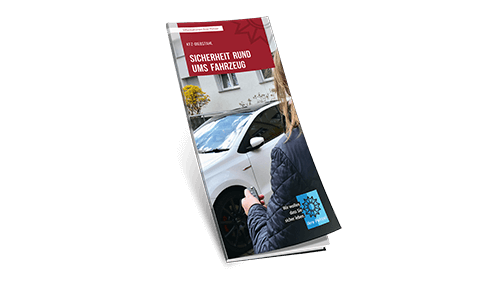 Titelbild: Faltblatt "Sicherheit rund ums Fahrzeug"