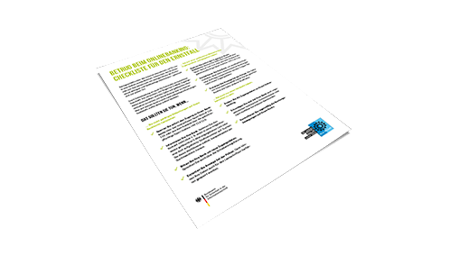 Produktbild für das Informationsblatt mit dem Titel "Betrug beim Onlinebanking: Checkliste für den Ernstfall". 
