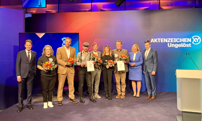 Gewinner und Gewinnerinnen des Aktenzeichen XY-Preises 2022.
