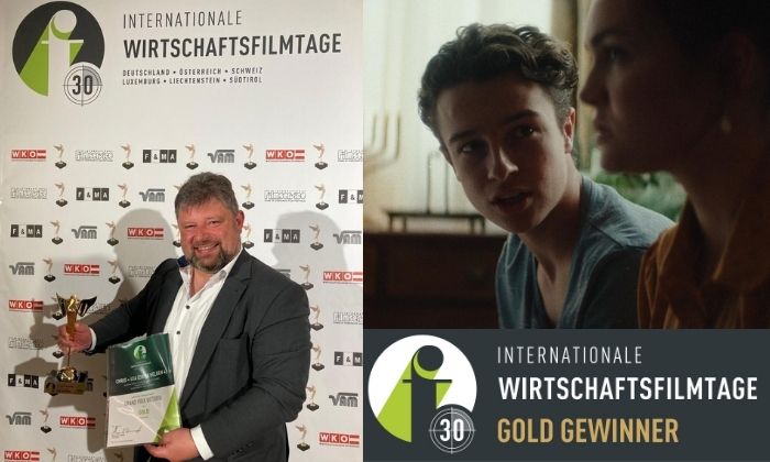 Preisverleihung der Internationalen Wirtschaftsfilmtage: Zivile Helden erhalten Prix Victoria in Gold.