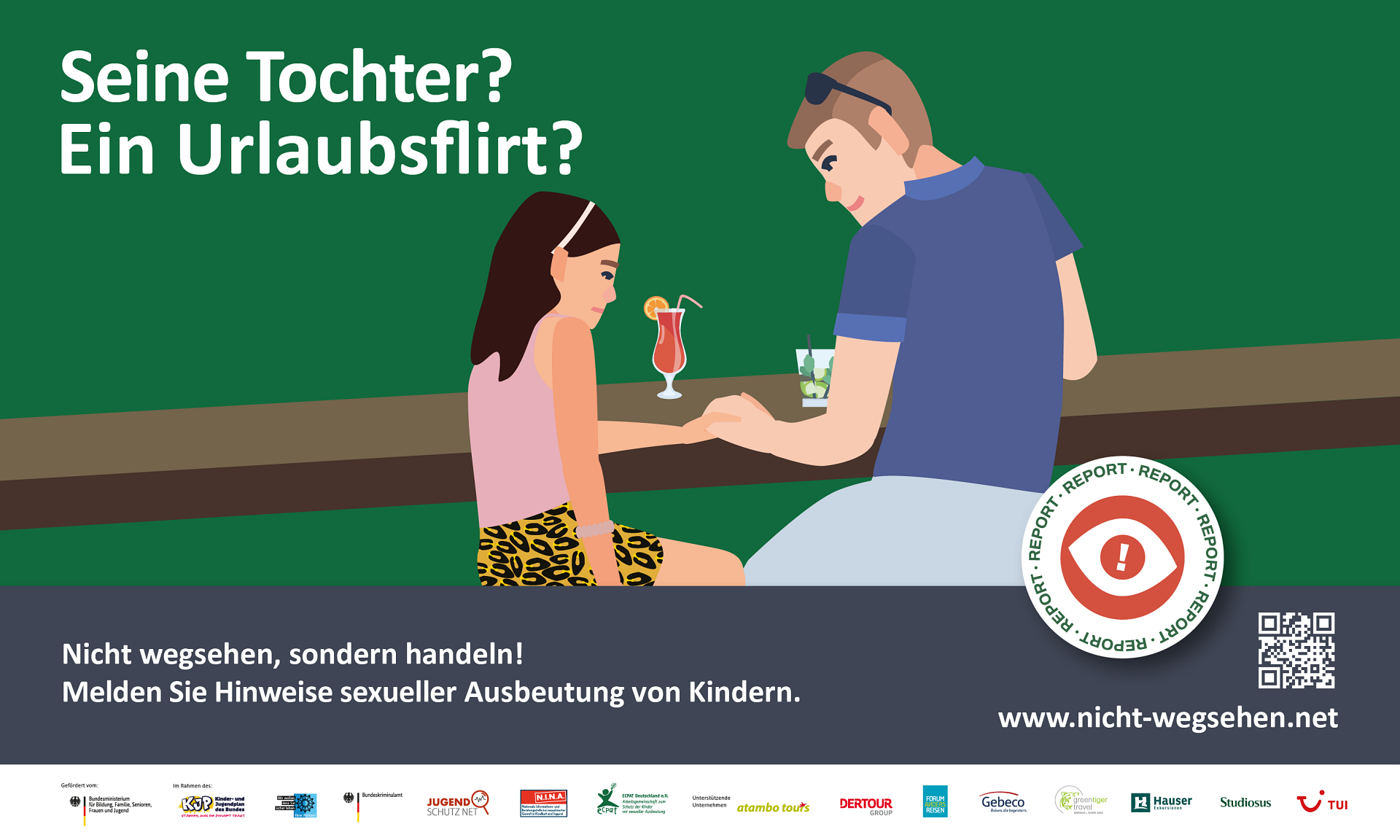 ECPAT Kampagne Nicht wegsehen.