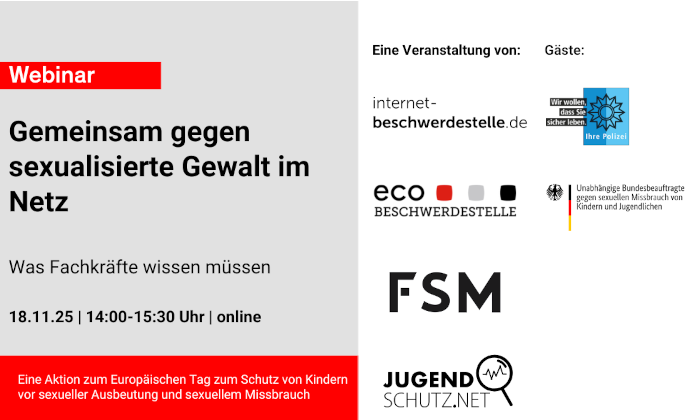 Webinar-Ankündigung - Kinder schützen vor sexualisierter Gewalt.