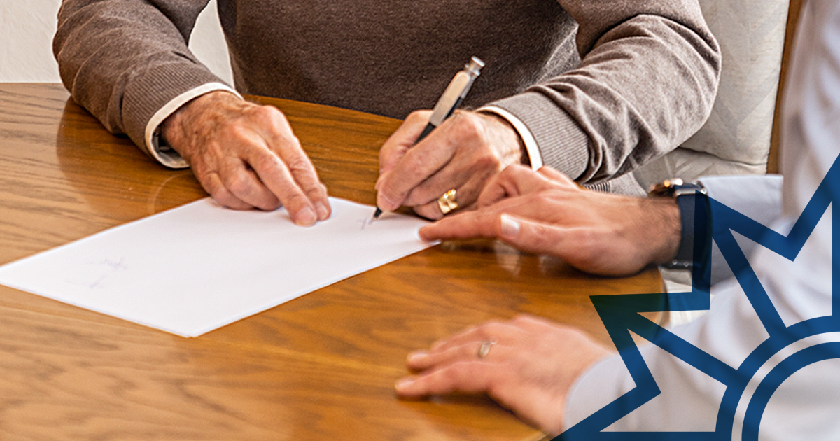 Vertragsunterzeichnung.