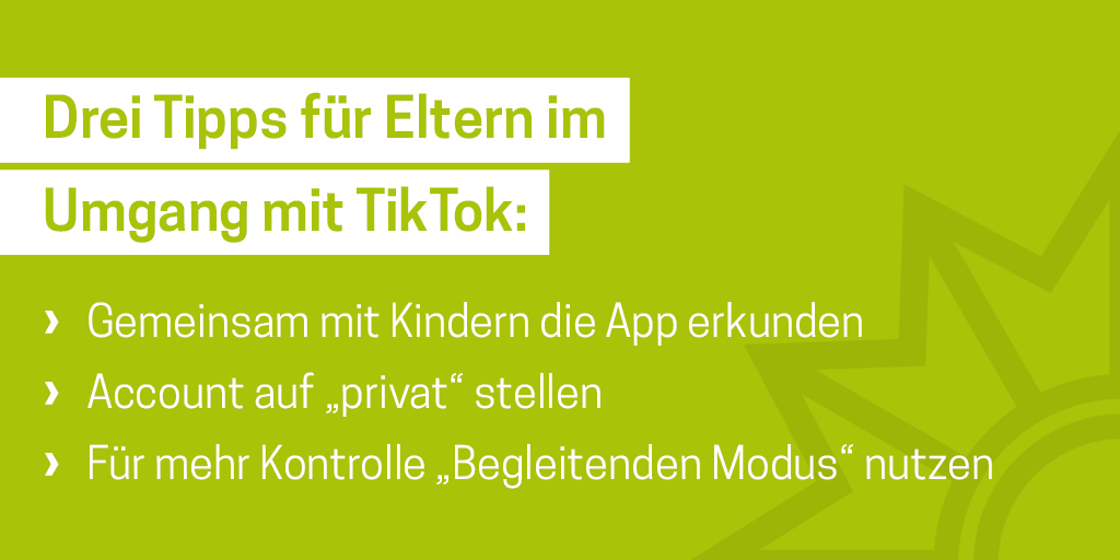 Drei Tipps für Eltern im Umgang mit TikTok.