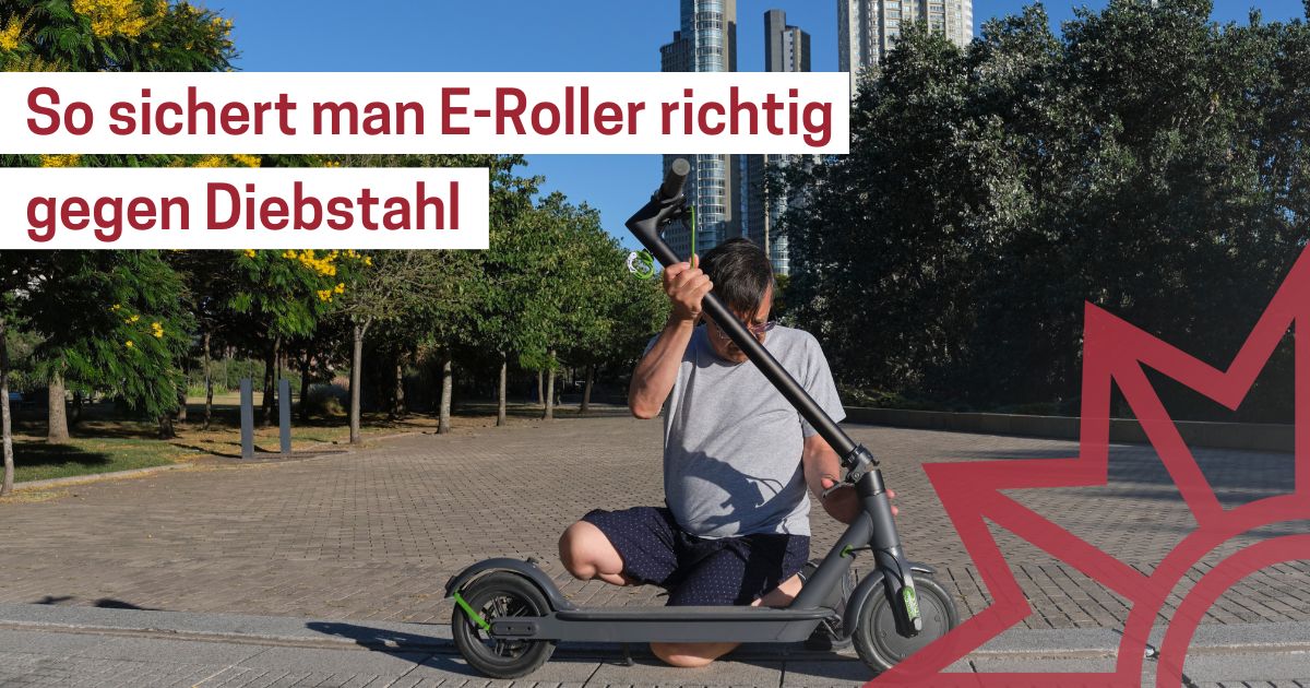 So sichert man E-Roller richtig gegen Diebstahl