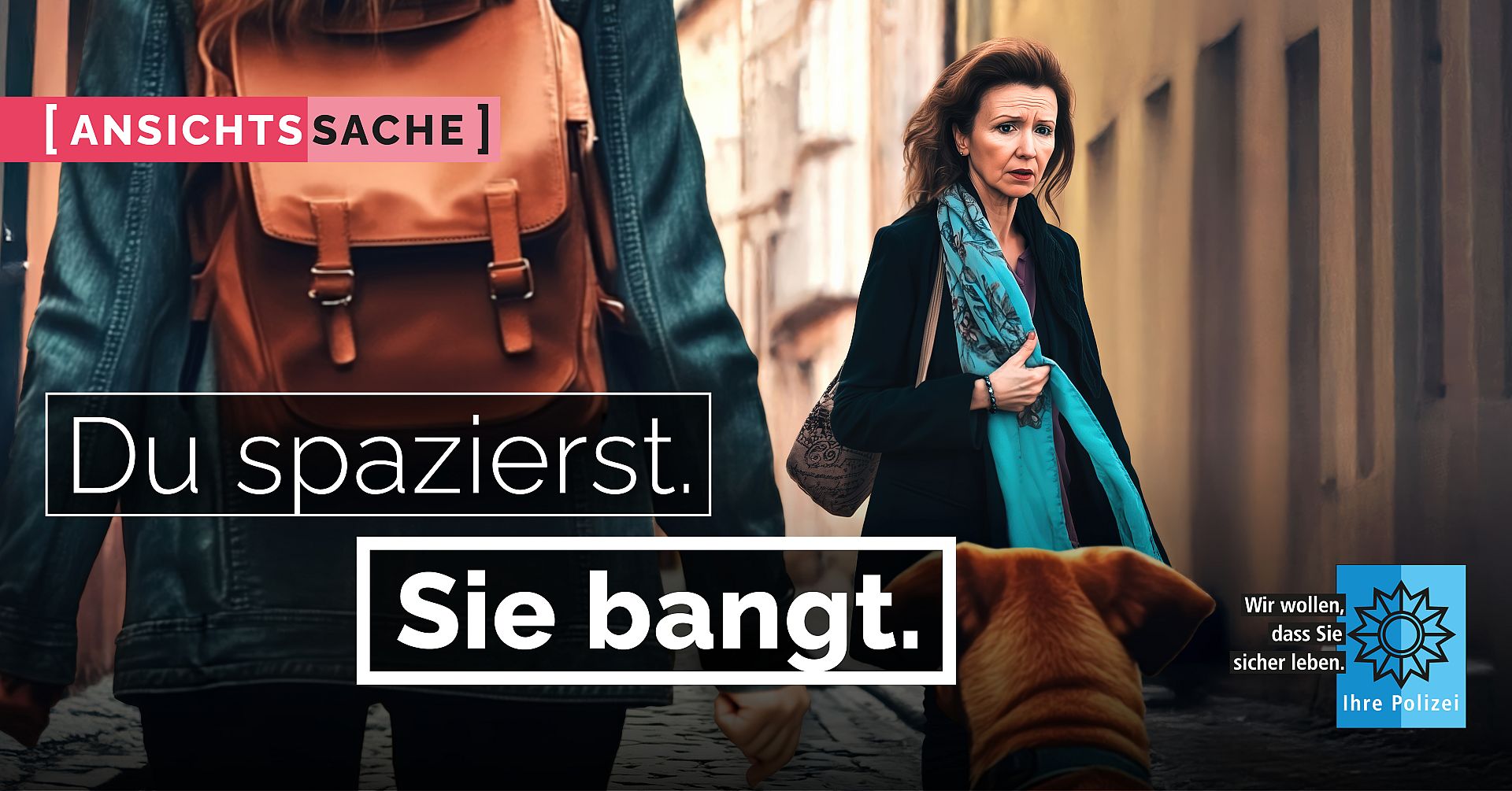 AnsichtsSache: Du spazierst. Sie bangt.