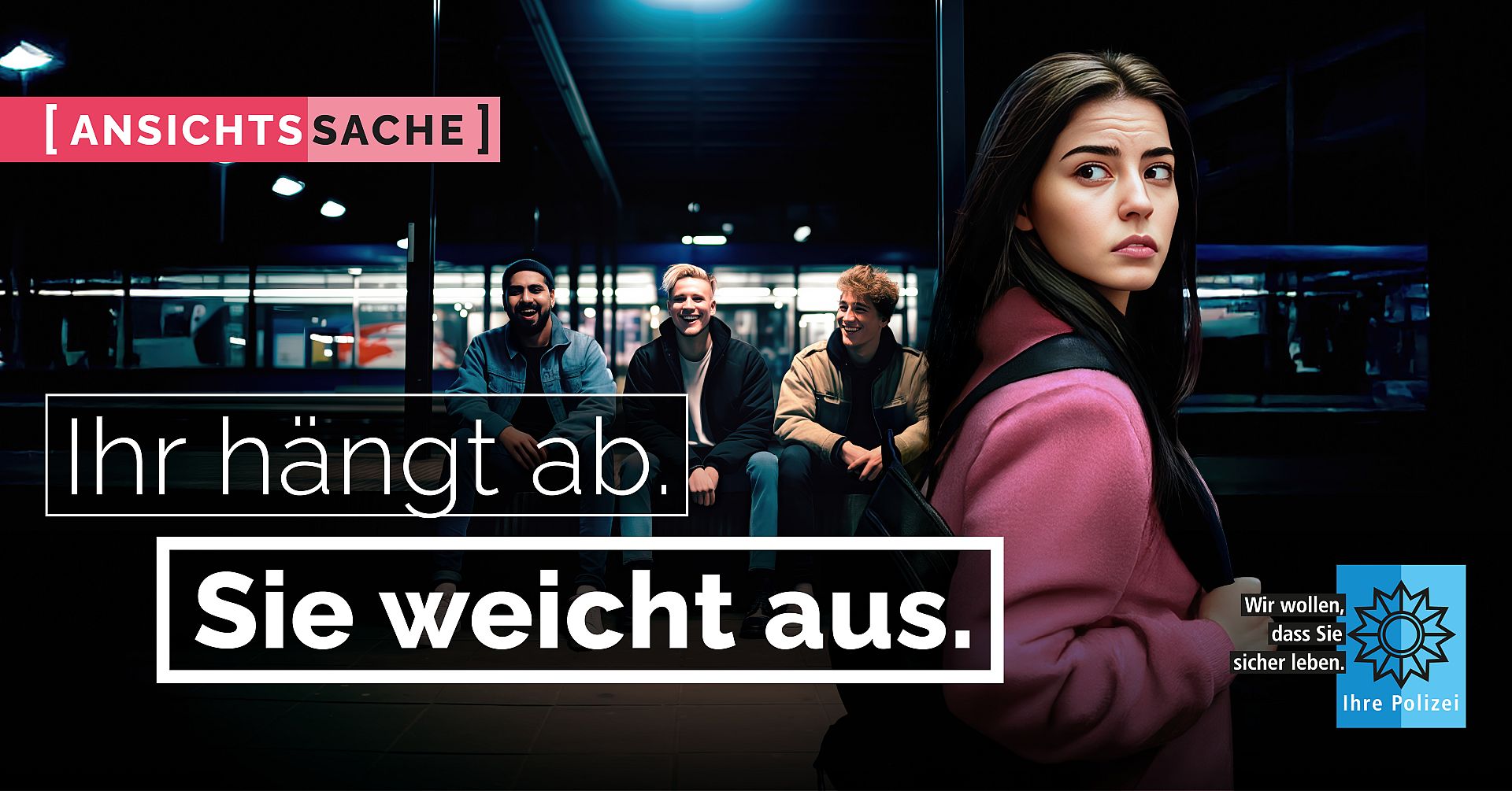 AnsichtsSache: Ihr hängt ab. Sie weicht aus.